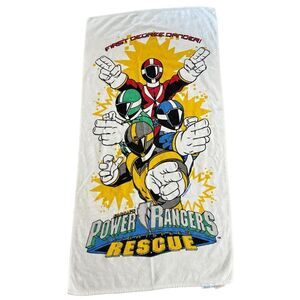 Power Rangers Lightspeed Rescue VTG Beach Towel 26" x 51" Retro Nostalgia‎